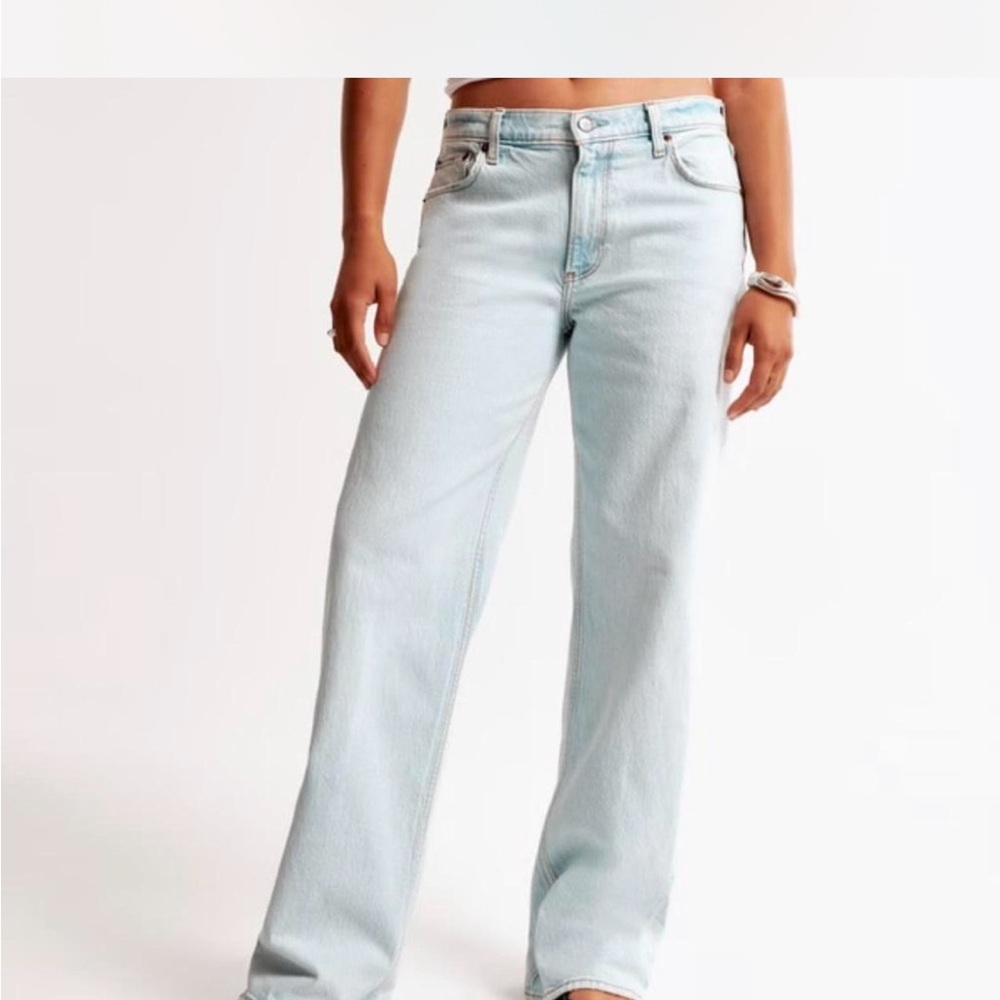Abercrombie & Fitch Light Wash Straight-Leg Jeans